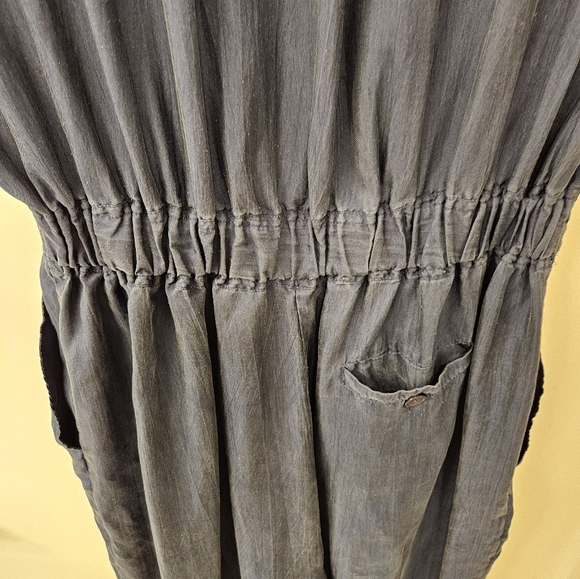 Vintage - 100% Silk "Studio B" Jumpsuit - Size L - EUC - Navy - Picture 2 of 13